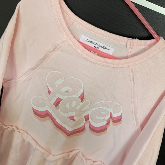 Grayson Threads Kids LIMITED EDITION Long Sleeve Crewneck “Love” Dress - Picture 4 of 10